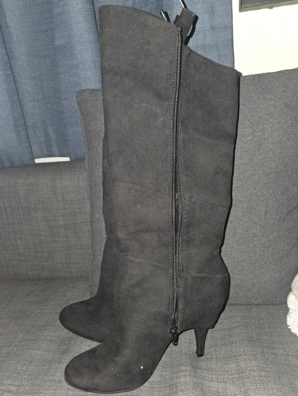 Fergie Black Over-The-Knee Heeled Boots